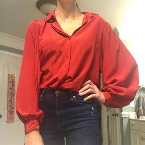 Vintage 90s balloon sleeved blouse.